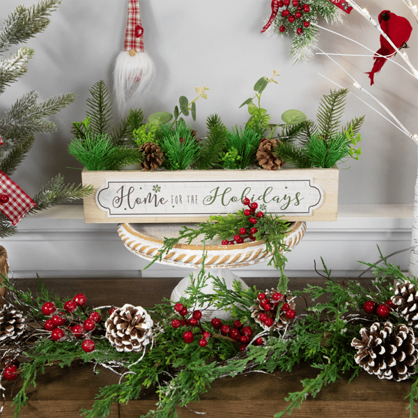 Northlight Boxed "Home For The Holidays" Christmas Candle Holders
