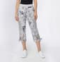 Womens Dash Drawstring Waistband with Side Tie Hem Capris - image 1