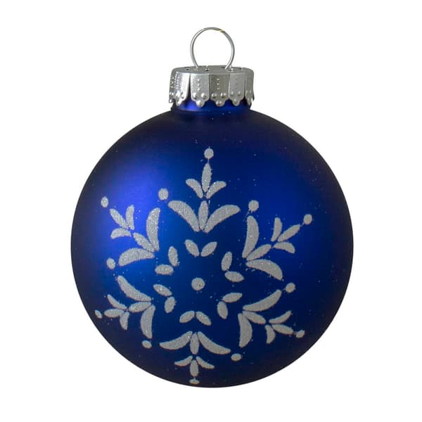 Northlight Seasonal 4ct. Snowflake Christmas Ball Ornaments