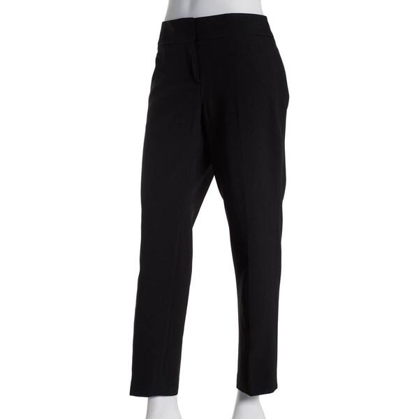 Petite Kasper Solid Stretch Crepe Slim Suit Separates Dress Pants - image 