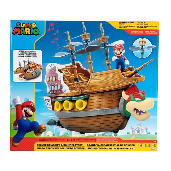 Jakks Pacific Super Mario Deluxe Bowser&#39;s Ship Playset