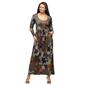 Womens 24/7 Comfort Apparel Green Empire Waist Pocket Maxi Dress - image 1