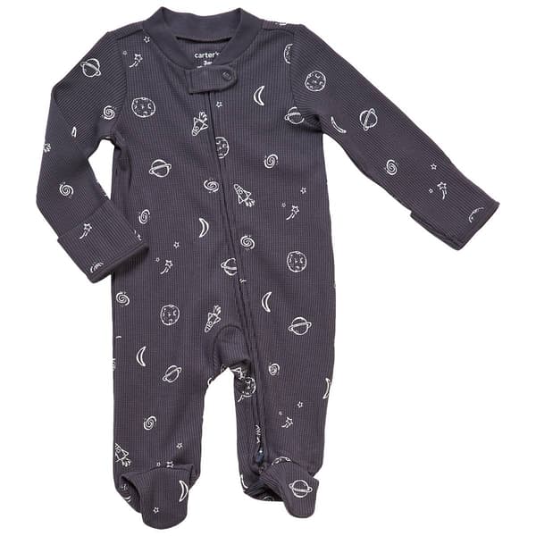 Baby Boy (NB-9M) Carters(R) Outer Space Zip Footie Pajamas - image 