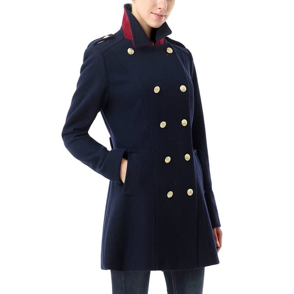 Womens BGSD Wool Fitted Peacoat