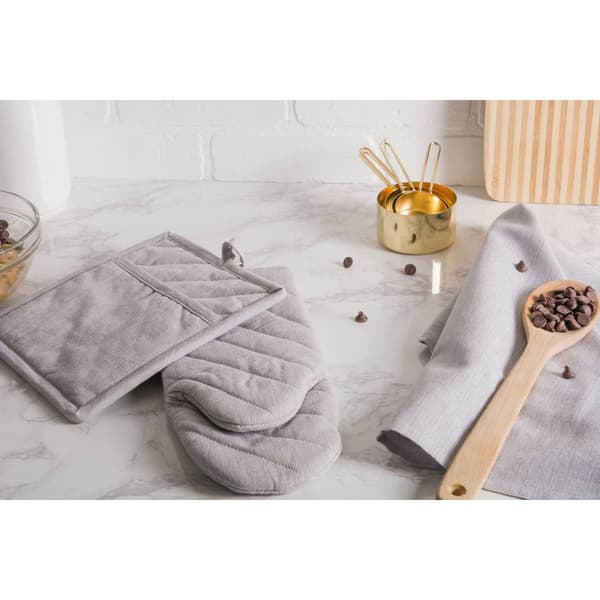 DII® Solid Chambray Pot Holders - Set of 2