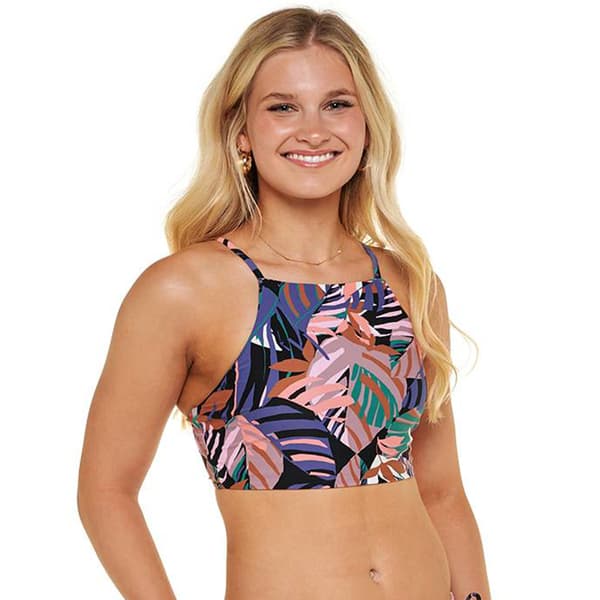 Juniors Raisins & Island Soul Kaori High Neck Bikini Swim Top - image 