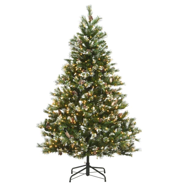 National Tree 6.5ft. Pre-Lit Glittery Pine Christmas Tree