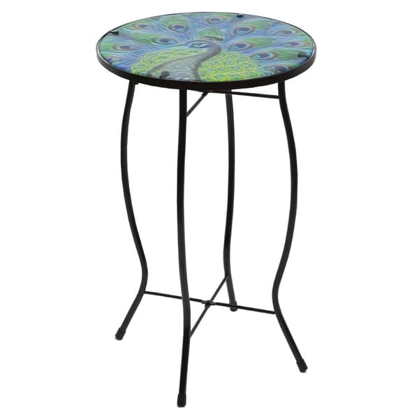 Northlight Seasonal 19in. Peacock Patio Side Table