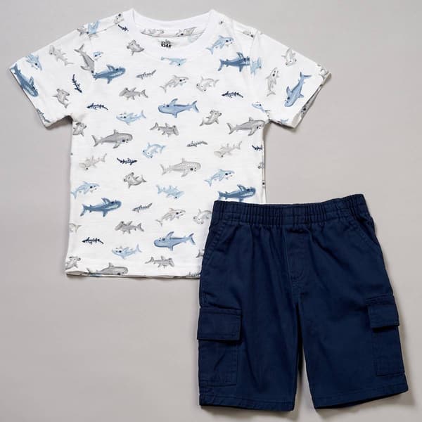 Toddler Boy Kids Headquarters 2pc. Shark Cargo Shorts Set