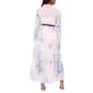 Womens MSK Long Sleeve Leaf Belted Maxi Shirtdress - image 2