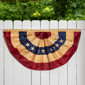 Northlight Tea-Stained Pleated USA Patriotic Bunting Flag - image 3