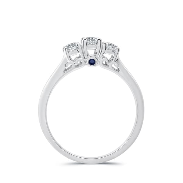 Nova Star® Lab Grown Diamond & Sapphire Cathedral Bridal Ring