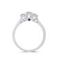 Nova Star&#174; Lab Grown Diamond & Sapphire Cathedral Bridal Ring - image 3