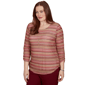 Womens Alfred Dunner Union Square Bayadere Stripe Blouse - image 3