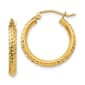 Gold Classics&#40;tm&#41; 14kt. Gold Diamond Cut 2.5mm Hoop Earrings - image 1