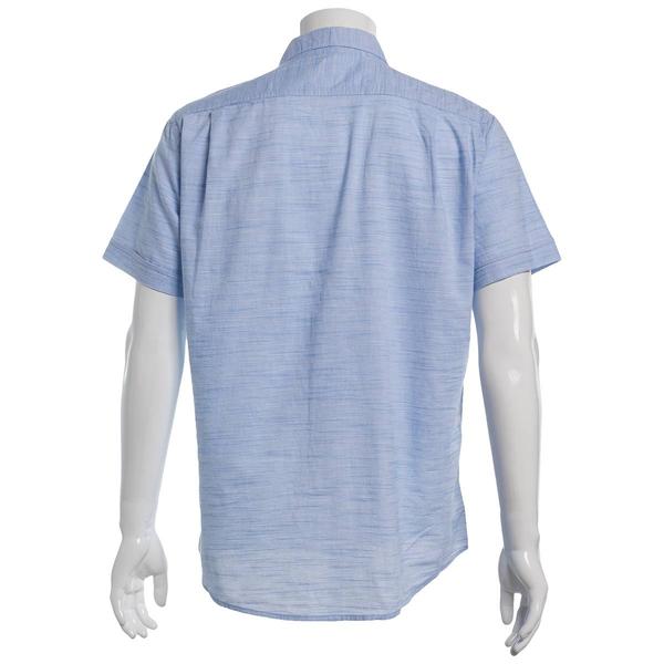 Mens IZOD® Striped Chambray Short Sleeve Button Down Shirt