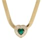 Gianni Argento Lab Created Emerald & Cubic Zirconia Necklace - image 1