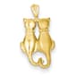 Gold Classics(tm) 14k. Polished Cats Pendant - image 1