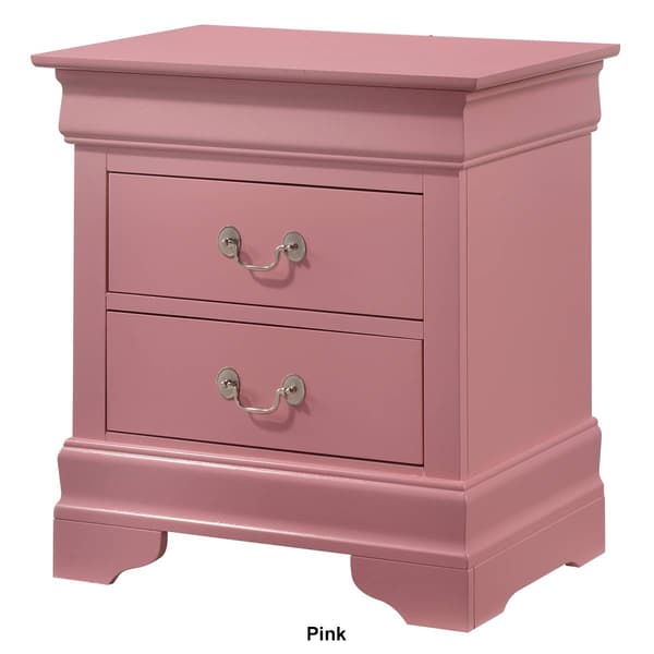 Passion Furniture Louis Philippe 2-Drawer Nightstand