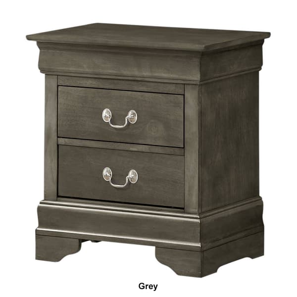 Passion Furniture Louis Philippe 2-Drawer Nightstand