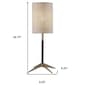 HomeRoots 27in. Antiqued Brass Metal Table Lamp - image 2