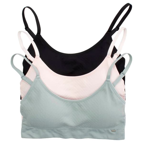 Womens Nautica 3pk. Flat Chevron Rib Seamless Lounge Bras