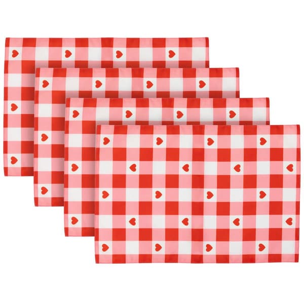 Northlight Seasonal Valentine&#39;&#39;s Day Hearts Placemats - Set of 4