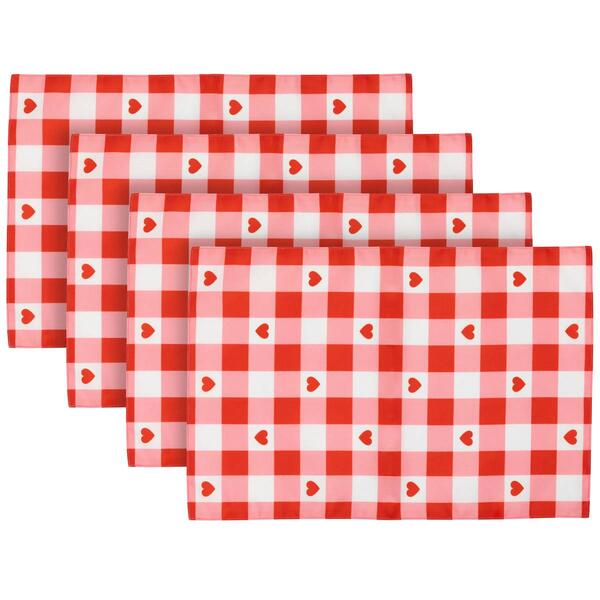 Northlight Seasonal Valentine&#39;&#39;s Day Hearts Placemats - Set of 4 - image 
