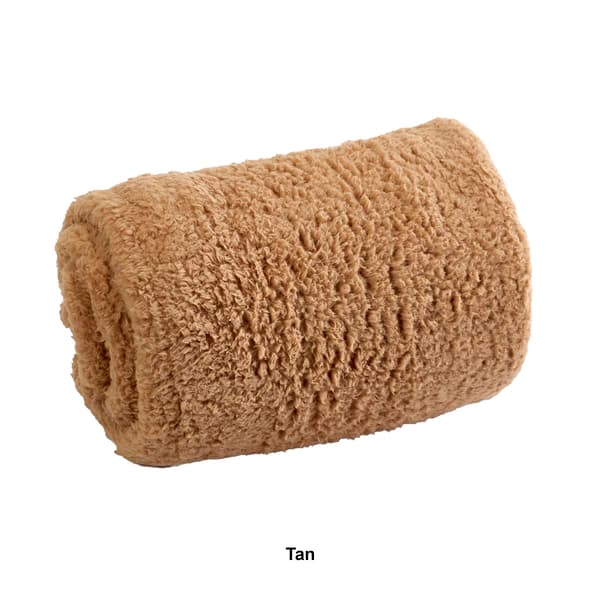 Teddy Bear Sherpa Rolled Throw