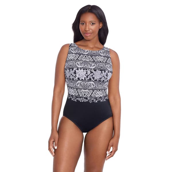 Womens Great Lengths Night Seas Scoop Back Hi Neck