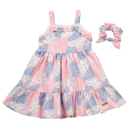 Toddler Girl Kensie Girl 2pc. Patchwork Dress w/ Scrunchie Set