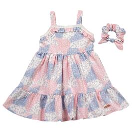 Toddler Girl Kensie Girl 2pc. Patchwork Dress w/ Scrunchie Set
