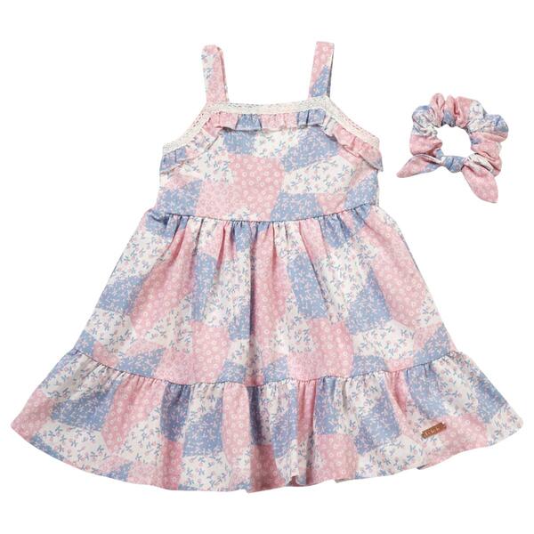Toddler Girl Kensie Girl 2pc. Patchwork Dress w/ Scrunchie Set - image 