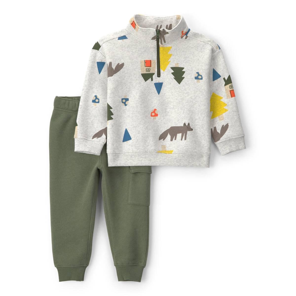 Toddler Boy Carter''s(R) 2pc. Fox Fleece Pullover & Pants Set