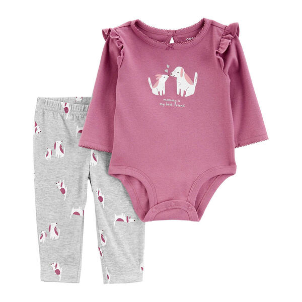 Baby Girl &#40;NB-24M&#41; Carters&#40;R&#41; Dog Mom Best Friend Set - image 