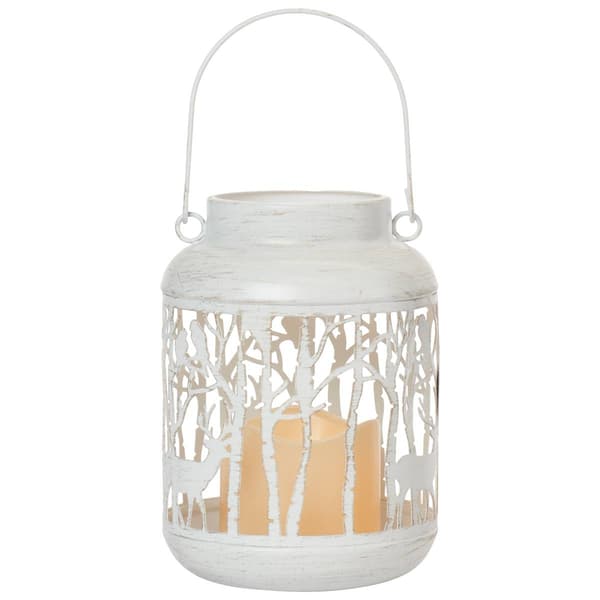 Metal 7in. Woodland LED Lantern - image 