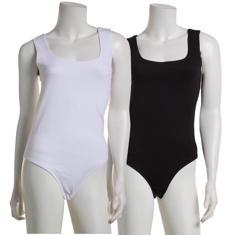 Juniors One Step Up 2pk. Square Neck Bodysuit