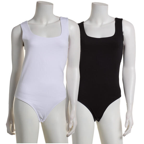 Juniors One Step Up 2pk. Square Neck Bodysuit - image 