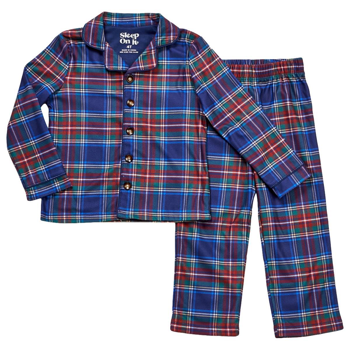 Toddler Boy Sleep On It(R) 2pc. Plaid Coat Pajama Set
