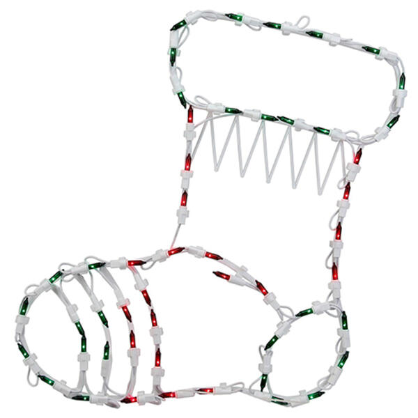 Northlight Seasonal 18in. Pre-Lit Holiday Stocking Silhouette - image 