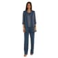 Womens R&M Richards 2-Piece Mock Metallic Rib Pants Set - image 1