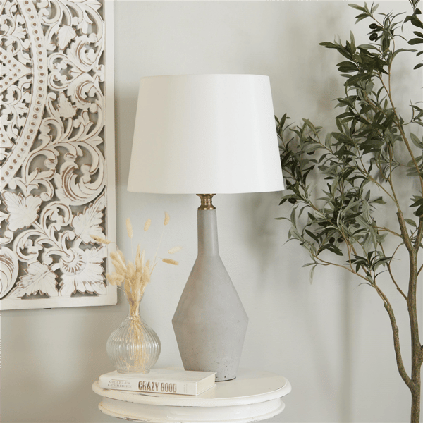 9th & Pike® Modern Gray Cement Table Lamp