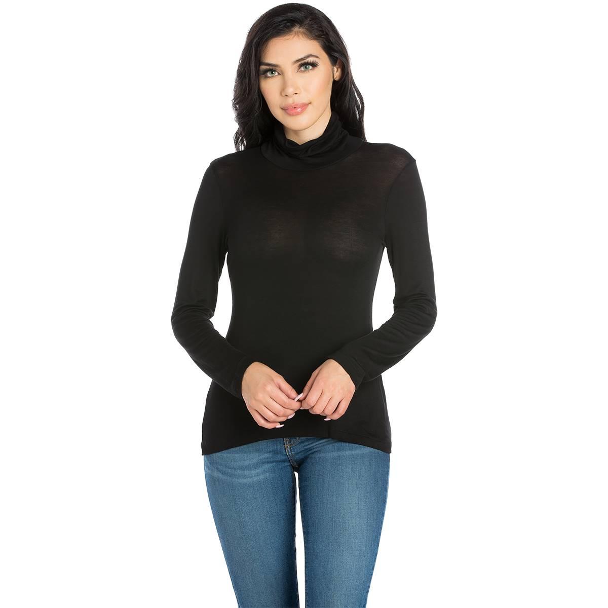 Womens 24/7 Comfort Apparel Classic Long Sleeve Turtleneck