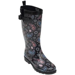 Womens Capelli New York Paisley Tall Rain Boots