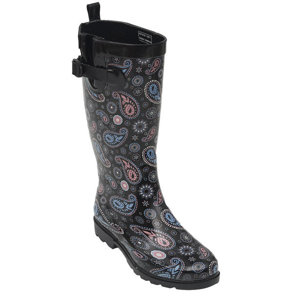 Womens Capelli New York Paisley Tall Rain Boots - image 