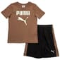Boys (4-7) Puma 2Pc Jersey Tee & Interlock Shorts Set - Taupe - image 1