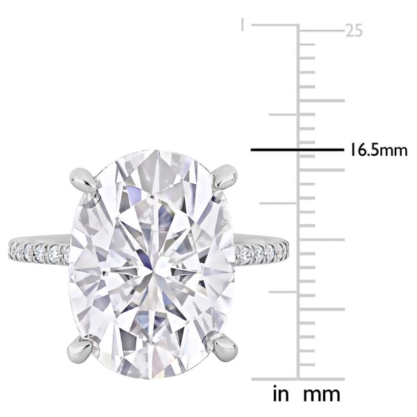 Gemstone Classics™ 10kt. White Gold Moissanite Engagement Ring