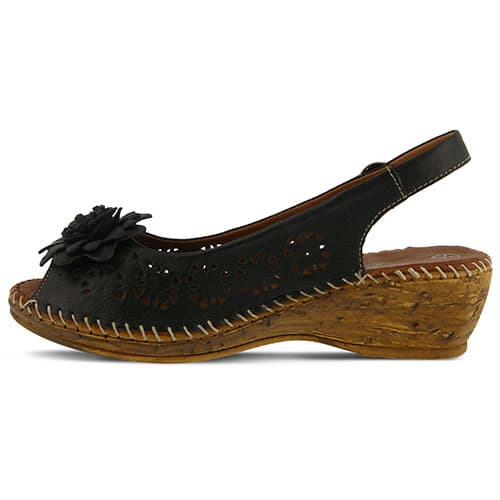 Womens Spring Step Belford Slingback Sandals – Black