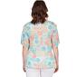 Womens Ruby Rd. Must Haves III Elbow Sleeve Floral Tee - image 2