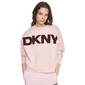 Womens DKNY Sport Fleece Exploded Logo Blouson Sleeve Oversized - image 1